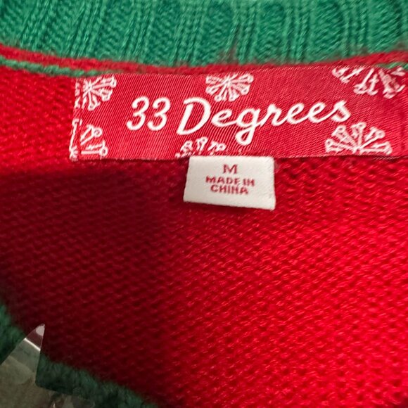ugly christmas sweater 33 degrees llama red Size M - Picture 6 of 12